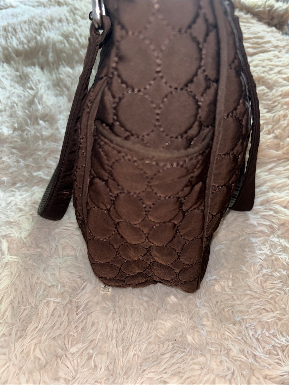 Vera Bradley Quilted Circle Tote in Dark Brown - Picture 4 of 10
